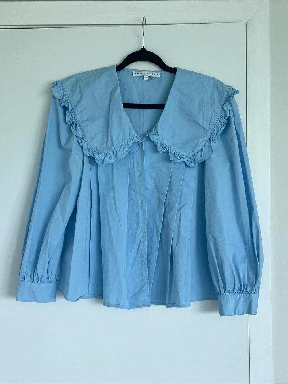 English Factory Peter Pan Collared Buttondown Blouse